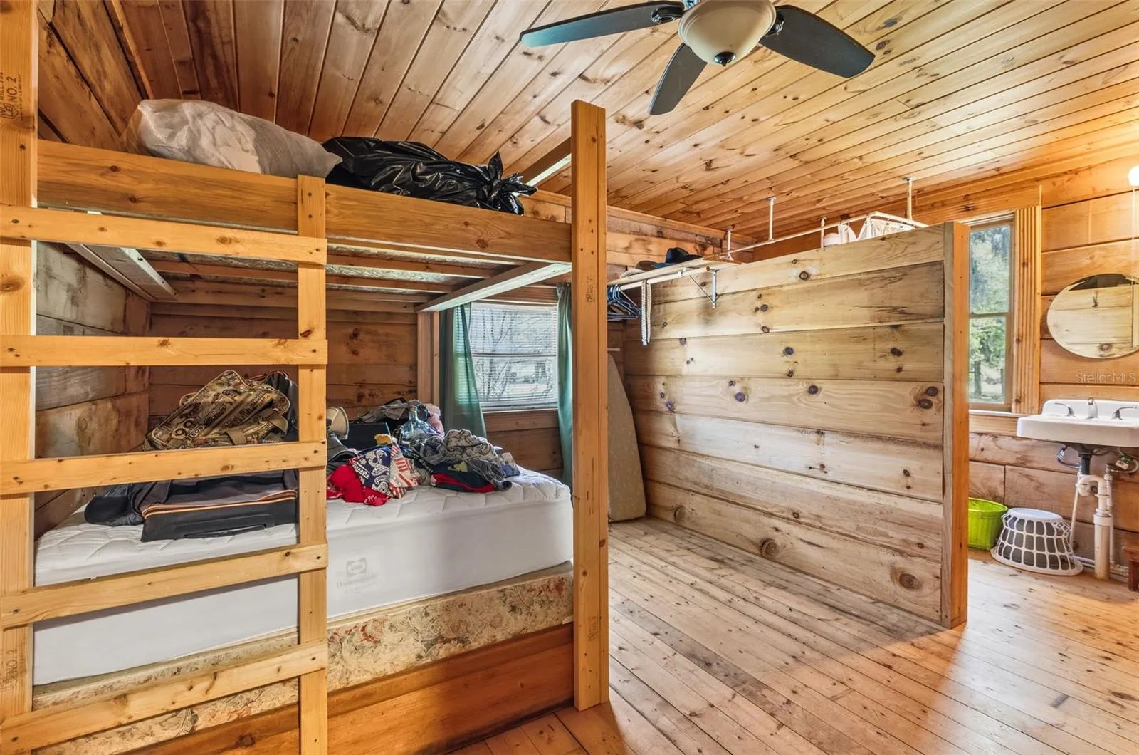 Bedroom and bathroom
