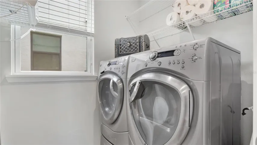 Laundry adjacent to half bath