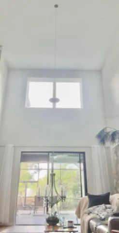 Chandelier at floor level