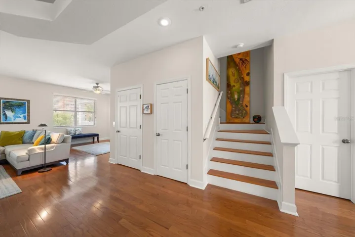 Refined and captivating features elevate the style and beauty of his home from the gleaming hardwood floors to the quality craftsmanship found in the woodwork and tray ceilings.
