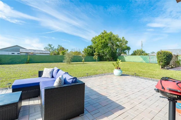 Brick paver patio