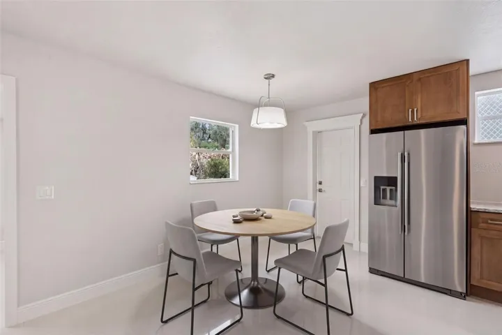 virtually staged dining area