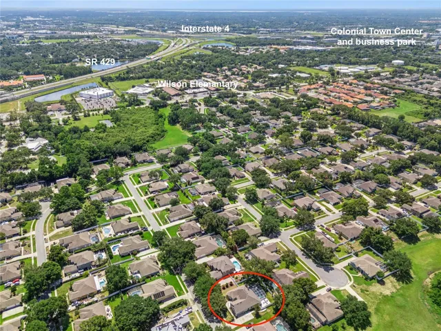 Aerial with view of Wilson Elementary