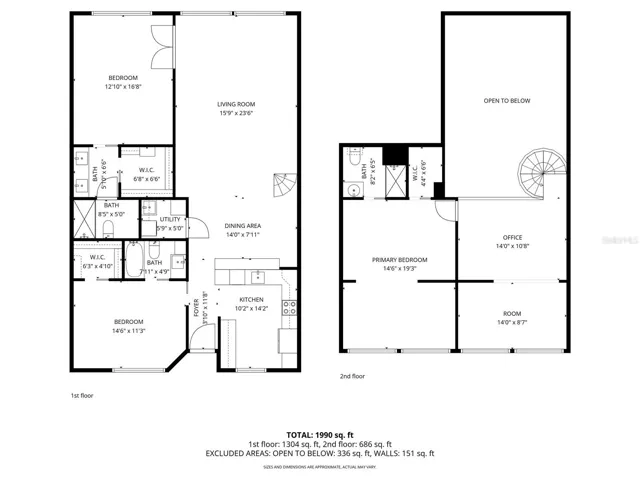 floor plan (upstairs and down)