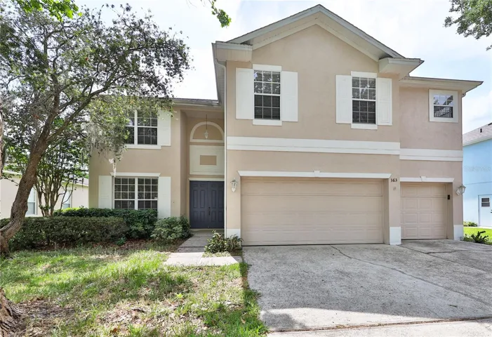 5 BD, 3 Bath home with a Screened Pool and a beautiful Water view.