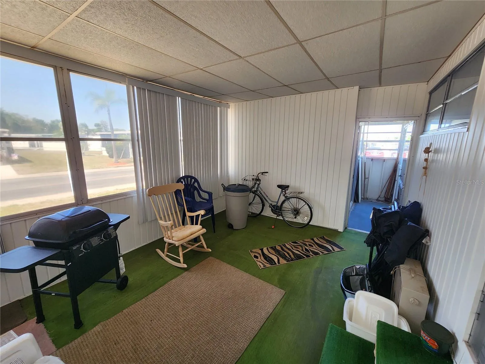 Vinyl enclosed Lanai.