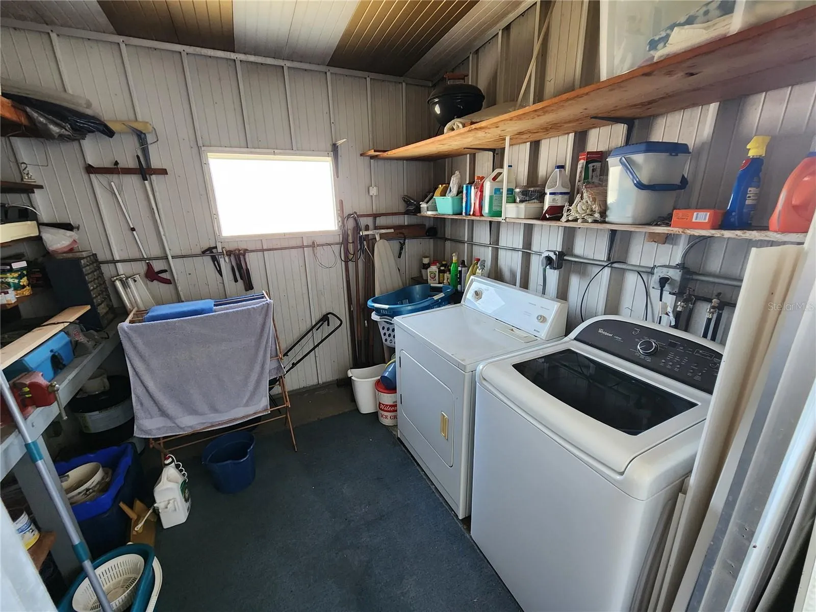 Washer and Dryer in Utility Shed