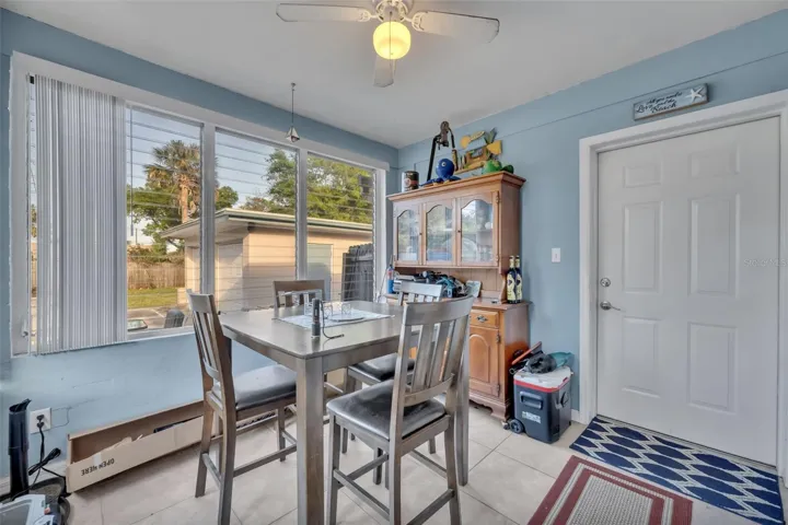Dining room/enclosed porch.