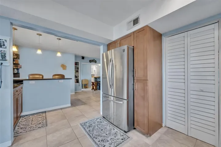 Large, luxury refrigerator.
