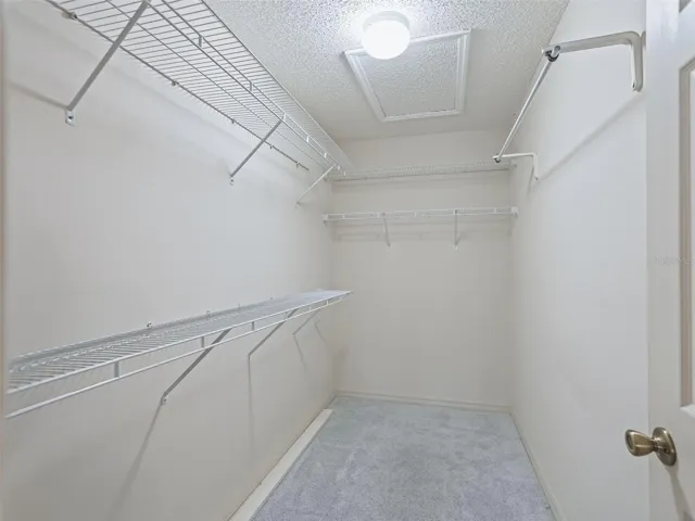 Spacious walk in closet!