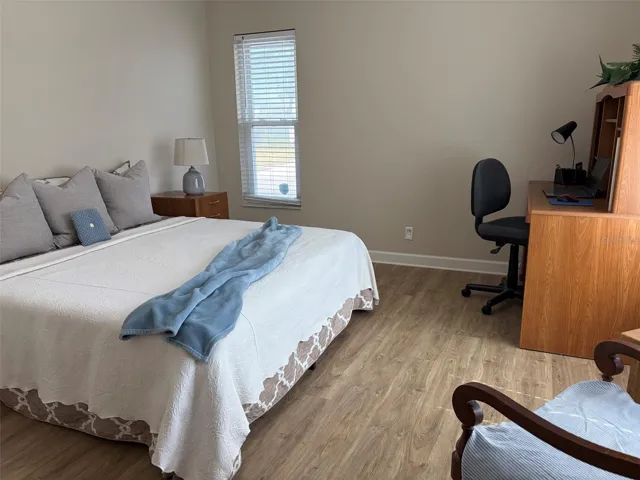 Big enough for a queen or makes the perfect office space~