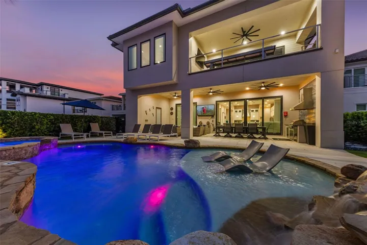 Pool Area at Night