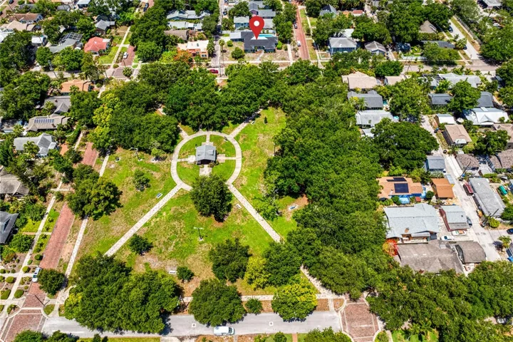 One of few homes facing the park