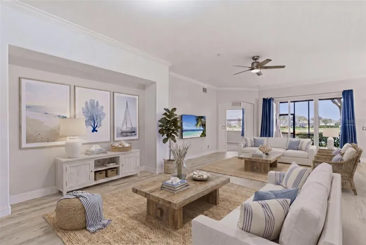 Virtually Staged Living Room