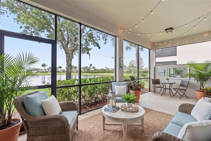 Virtually Staged Lanai overlooking the lake