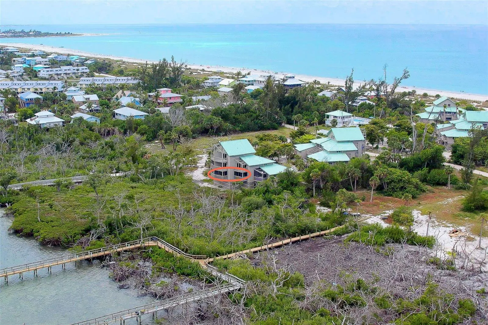 Overhead of Placida Beach