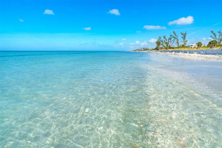 Crystal clear water complimenting the white sand beach