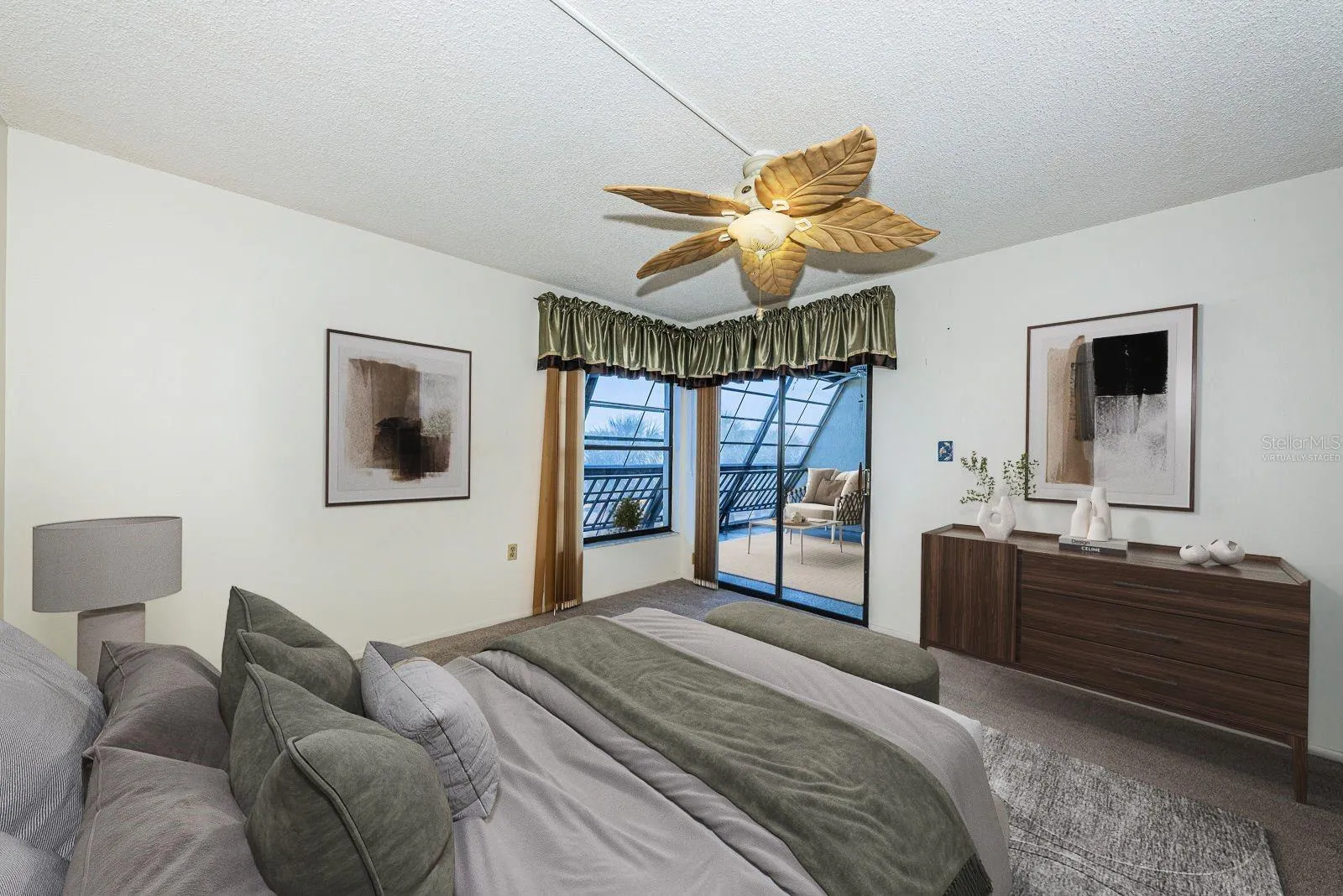 Virtually staged-primary bedroom
