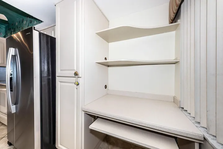 Built in work station in kitchen
