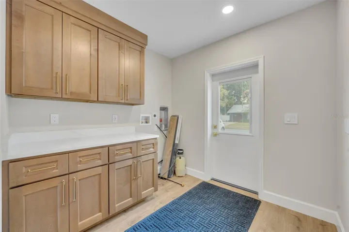 Laundry room with lots of storage and counter space