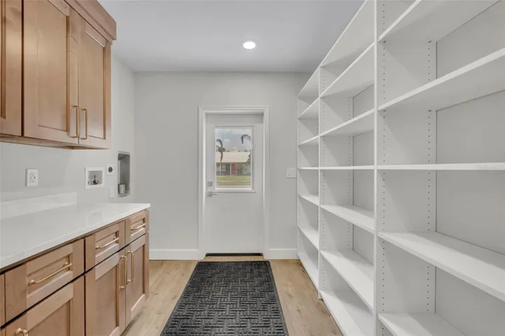 Laundry room entrance from driveway