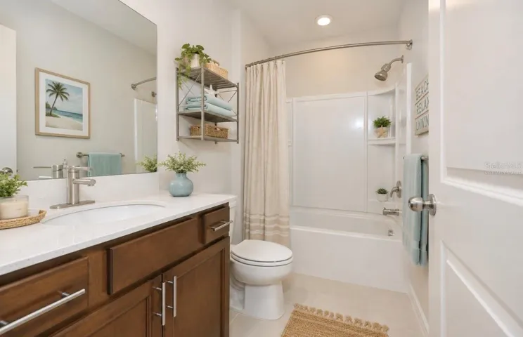 Virtually Staged Guest Bathroom