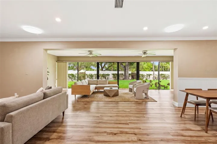 Virtually staged living space