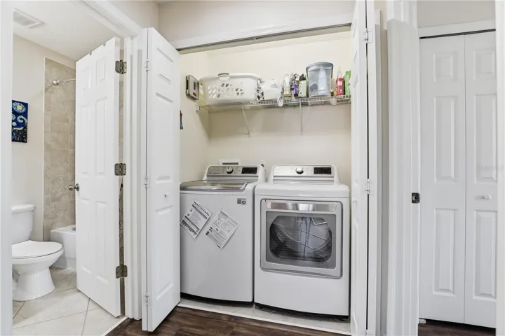Upstairs laundry closet