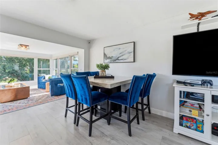 open concept living/dining