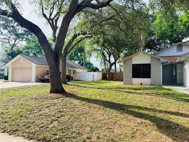 Large front yard