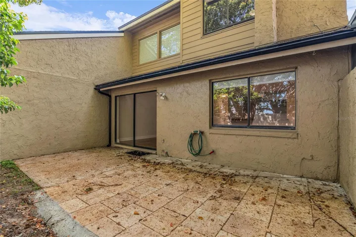 Outside paver patio