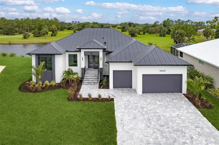 Sample Front elevation 24467 Gijon Ln  3 car