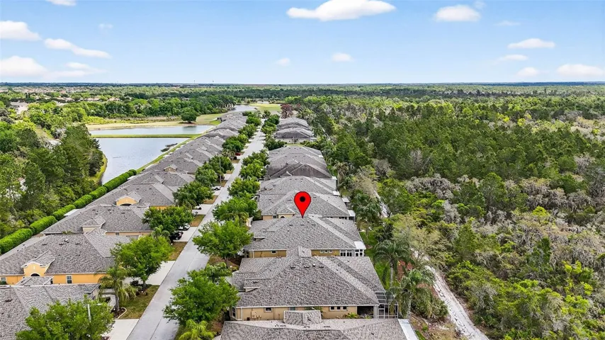 Home is located on a cul de sac street and backs up to Little Manatee River State Park. Unit has full roof cover over lanai.