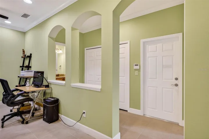 Office/den area. Laundry located in hallway closet. Washer/dryer convey