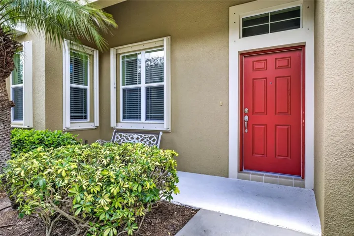 Covered front porch entry