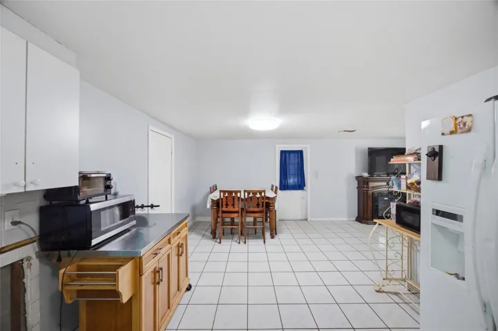 View from kitchen to the dining