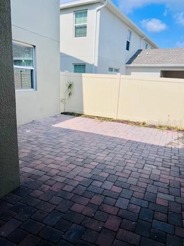 fenced backyard