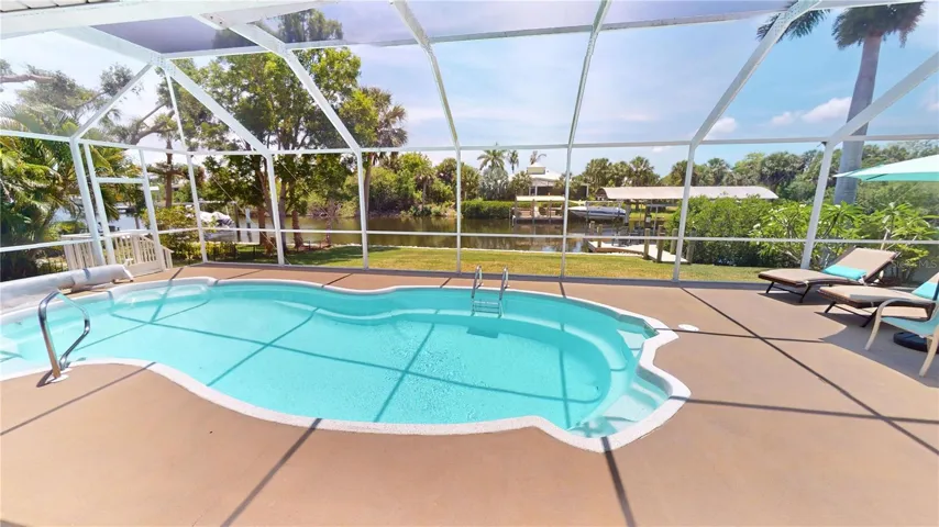 Large pool to enjoy after a day on the water
