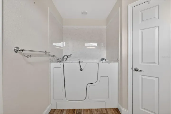 Newly installed walk-in tub