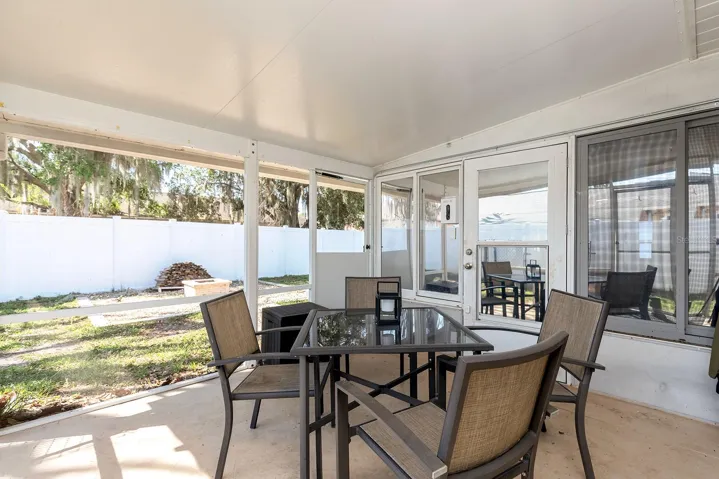 Screened patio off living room