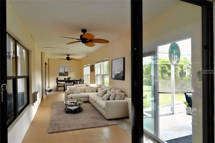 Virtually Staged enclosed lanai