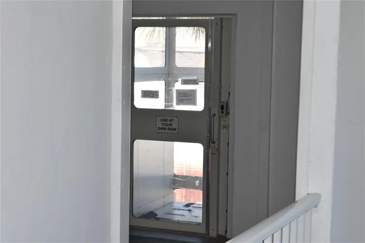 Elevator right outside the front door