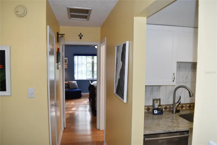 Hall to kitchen,storage closet,