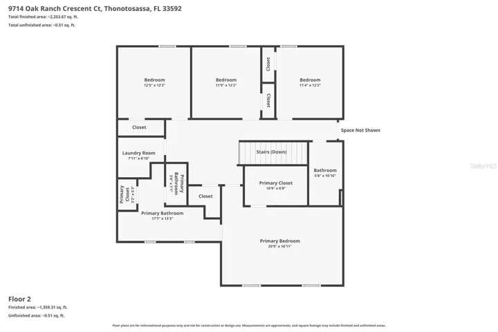 2nd Level Floorplan - Be sure to view the 3D Tour!