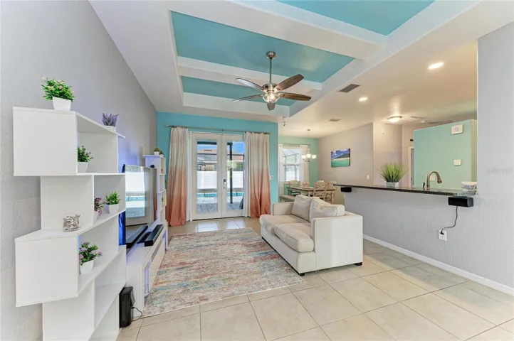 Living room that is open to the kitchen