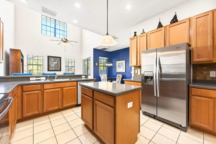 Kitchen is open to the breakfast nook and family room.