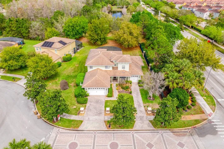 Oversized corner lot surrounded by beautiful mature trees.