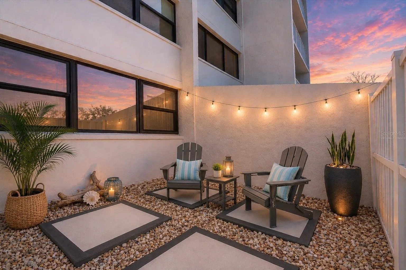 Open courtyard attached to Covered Patio