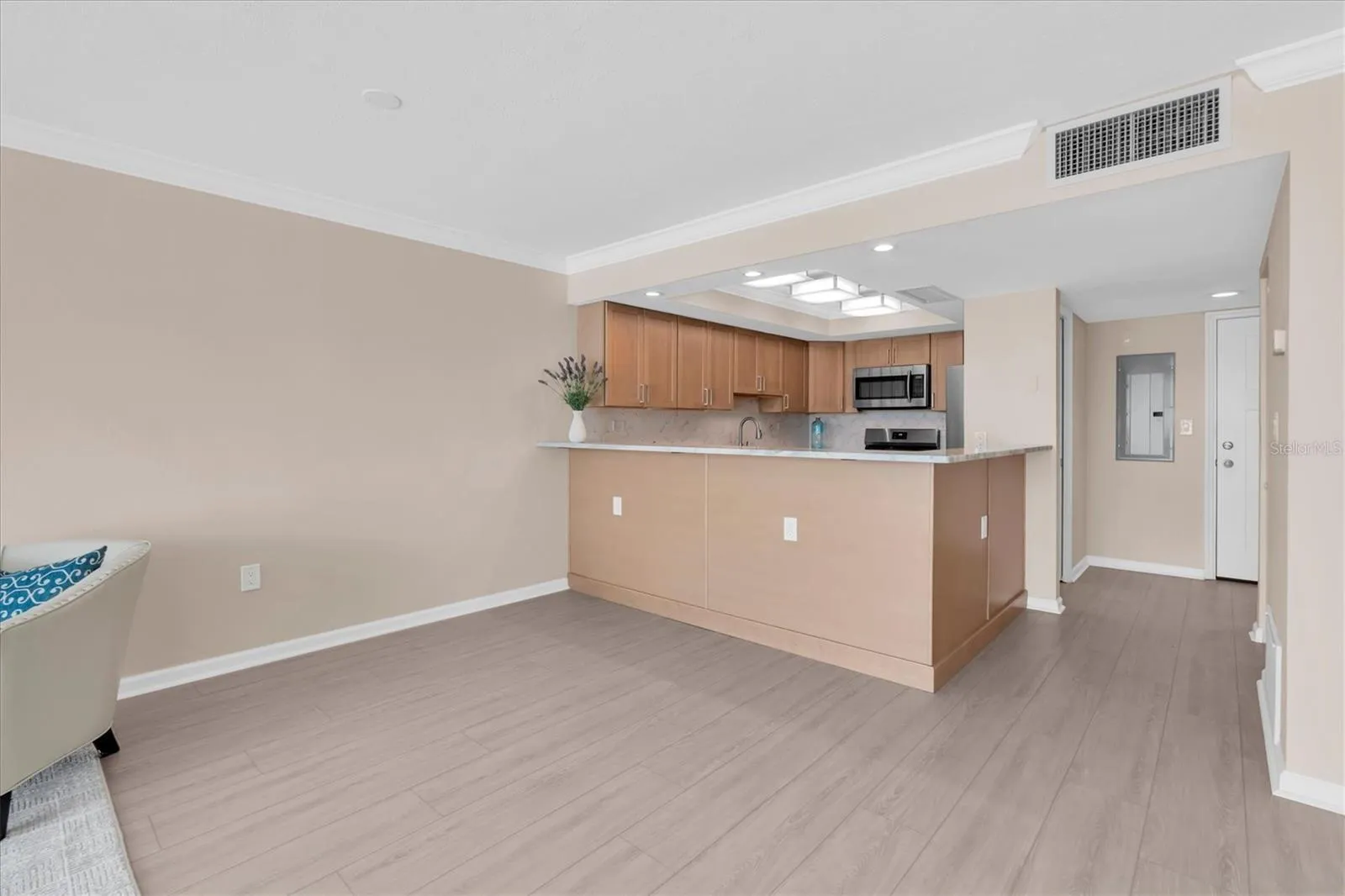 Dining area through kitchen