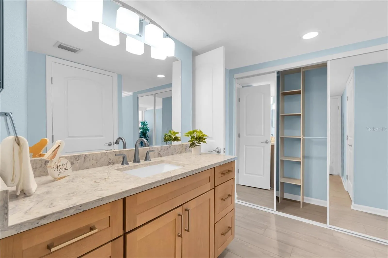 Master Bath Level 4 quartz soft close cabinetry